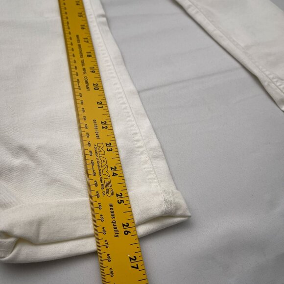 Democracy Ab Solution Stretch Side Zip Boyfriend Jeans White 8.5" Rise Womens‎ 2 - Picture 12 of 12